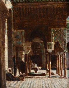 La Mosquee Karouiyne A Fes by Joseph Felix Bouchor