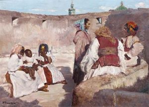 Femmes Sur La Terrasse, Fez