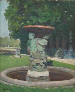 Jeunes Tritons Dans L'allee D'eau, Versailles by Joseph Felix Bouchor