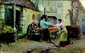 Le Cidre, Fremeuse, Normandie by Joseph Felix Bouchor