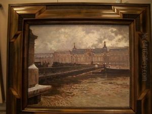 Le Pont Des Saints-peres by Joseph Felix Bouchor