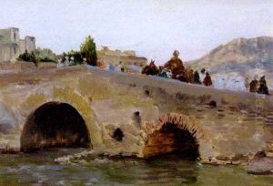 Traversee Du Pont Bein El Moudour, Fez by Joseph Felix Bouchor