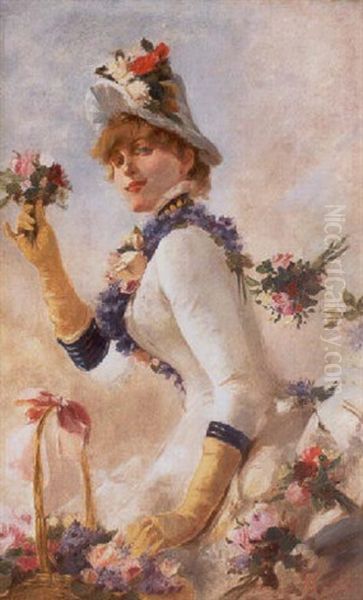 Dama Con Flores - view 1