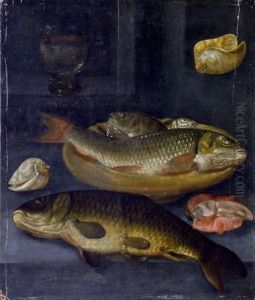Poissons, Coquillages Et Un Verre by Pieter Van Boucle