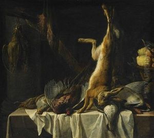 Stilleben Med Jaktbyten by Pieter Van Boucle