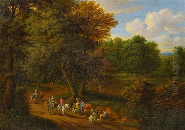 Parklandschaft Mit Pferdekarren - view 1