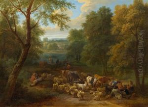 Shepherds In A Forest Clearing