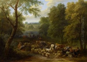 Weite Landschaften Mit Hirten by Adriaen Frans Boudewyns the Elder