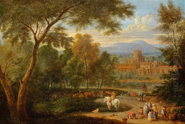 Italianisierende Landschaft Mit Reisenden Und Reiter - view 1