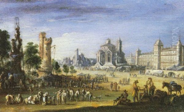 Vue Imaginaire De Paris Avec Le Louvre Et La Tour De Nesles - view 1