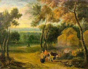 Paysage De Campagne Anime by Adriaen Frans Boudewyns the Elder