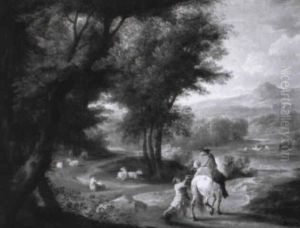 Le Cavalier Et Le Mendiant Dans Un Paysage