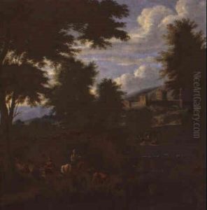 Le Passage Du Gue by Adriaen Frans Boudewyns the Elder