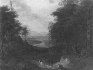 Paysage Avec Des Voyageurs