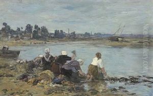 Vieux Village by Eugene Boudin