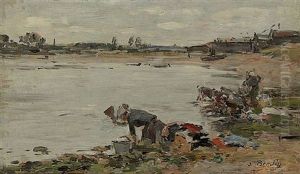 Vieux Village by Eugene Boudin