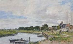 Vieux Village by Eugene Boudin