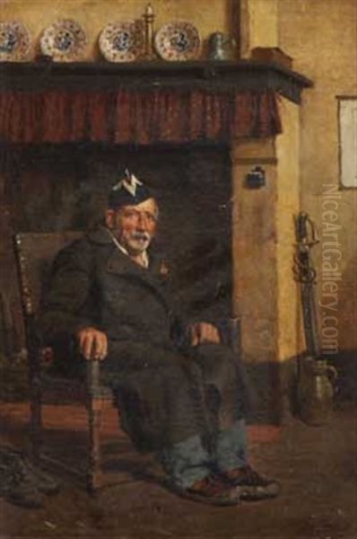 Veteran Vor Dem Kamin - view 1