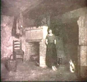 An Interior With A Kitchenmaiddreaming At A Fireplace