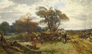 Woodcutters, Cadzow Forest by Samuel Bough