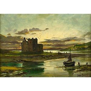 A Ruined Castle By An Estuary