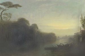 Windsor Castle At Sunset From The River