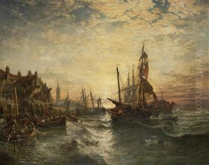 West Wemyss Harbour Fife by Samuel Bough