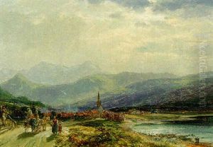 Travelling In Vossevangen, Norway by Samuel Bough