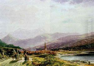 Travelling In Norway-vossevangen by Samuel Bough