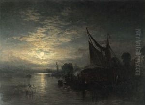 Moonlight On The Avon by Samuel Bough