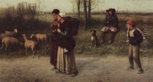 A Breton Pastoral by George Henry Boughton
