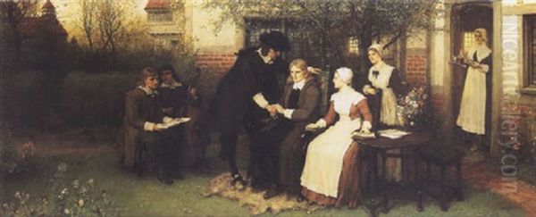 Andrew Marvell Visiting His Friend John Milton - view 1