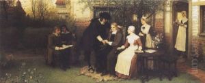 Andrew Marvell Visiting His Friend John Milton by George Henry Boughton