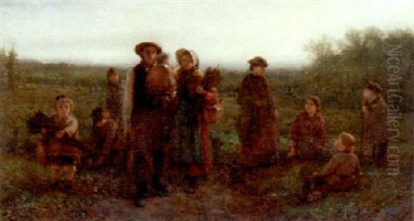 Family On A Country Road - view 1