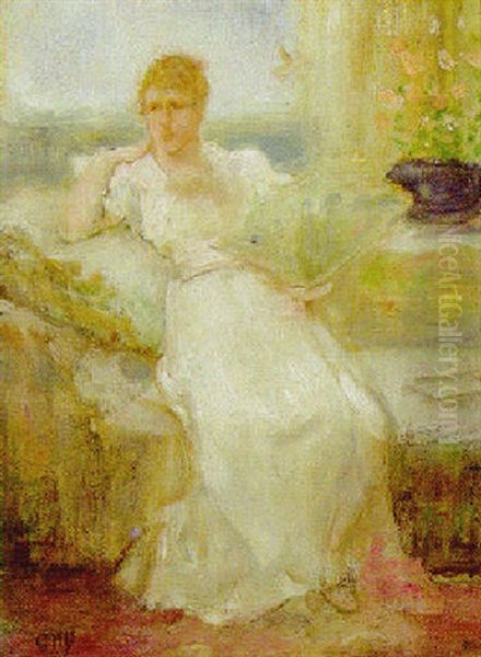 A Lady Holding A Fan - view 1
