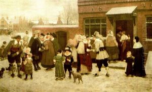 New Year's Day In New Amsterdam by George Henry Boughton