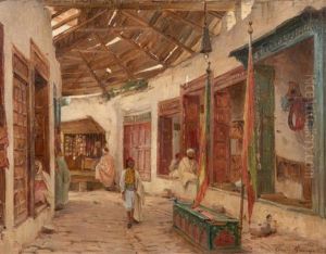 Le Souq Des Selliers A Tunis The Saddlers Market In Tunis by Cecile Augustine Bougourd