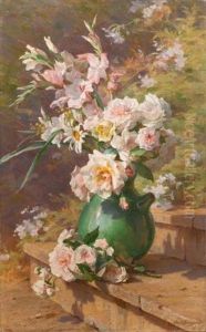 Fleurs Dans Une Cruche by Cecile Augustine Bougourd