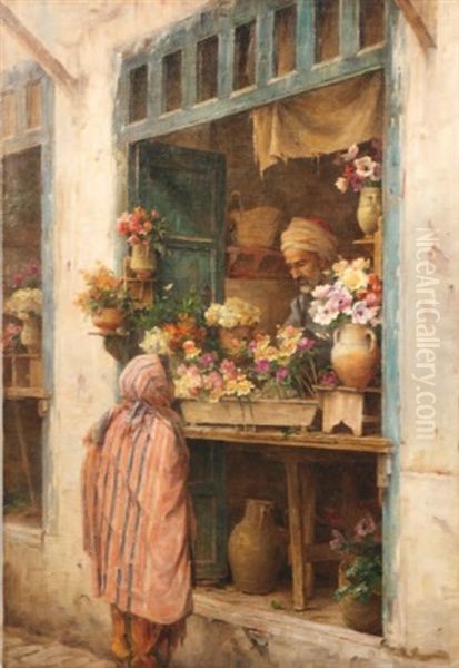 Le Marchand De Fleurs A Tunis - view 1