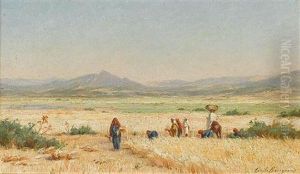 The Harvesters, Smindja, Tunisia by Cecile Augustine Bougourd