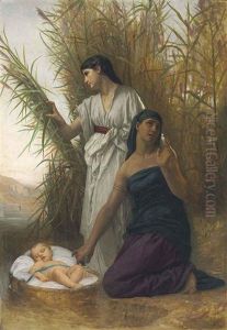 Moses In The Bulrushes by Elizabeth Jane Gardner Bouguereau