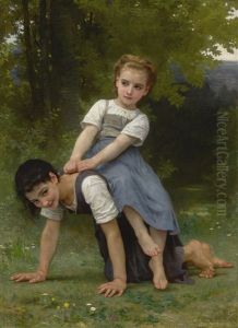 La Bourrique (the Pony-back Ride) by William-Adolphe Bouguereau