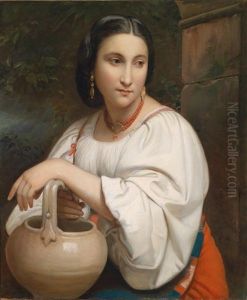 Portrait Einer Jungen Romerin by William-Adolphe Bouguereau
