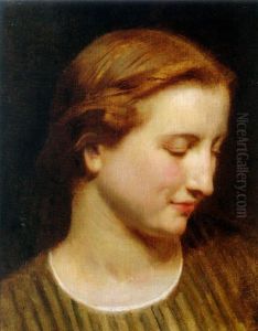 Woman In A Striped Dress by William-Adolphe Bouguereau