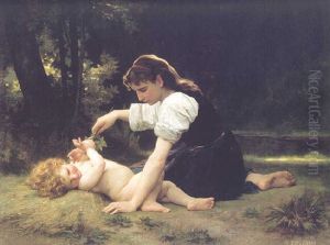 Evantail Naturel, Jeune Fille Et Enfant