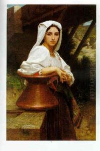 Jeune Italienne Puisant De L'eau
