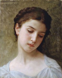 Portrait De Jeune Fille by William-Adolphe Bouguereau