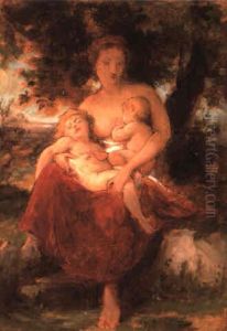 Sketch For 'la Charit,' by William-Adolphe Bouguereau