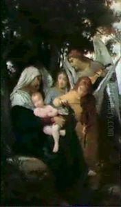 Etude Pour 'la Vierge Aux Anges' by William-Adolphe Bouguereau