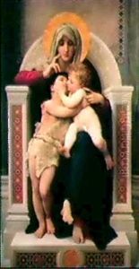 La Vierge, L'enfant Jesus Et Saint Jean-baptiste by William-Adolphe Bouguereau